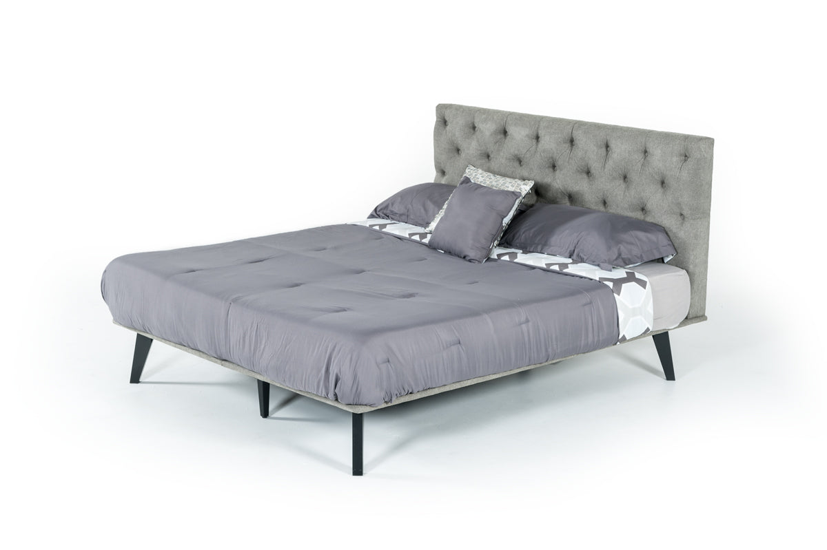 Modrest Gibson Modern Grey Fabric Bed