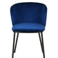 Modrest Bessie - Modern Blue Velvet Dining Chair (Set of 2)