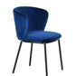 Modrest Bessie - Modern Blue Velvet Dining Chair (Set of 2)