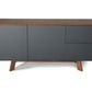 Modrest Weylyn Modern Charcoal Grey & Walnut Buffet