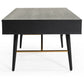 Modrest Billy Modern Black Oak & Gold Coffee Table