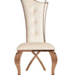 Modrest Bonnie - Beige Velvet & Rose Gold Dining Chair (Set of 2)