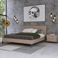 Nova Domus Boston - Modern Light Oak & Brushed Stainless Steel Bed