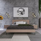 Nova Domus Boston - Modern Light Oak & Brushed Stainless Steel Bed