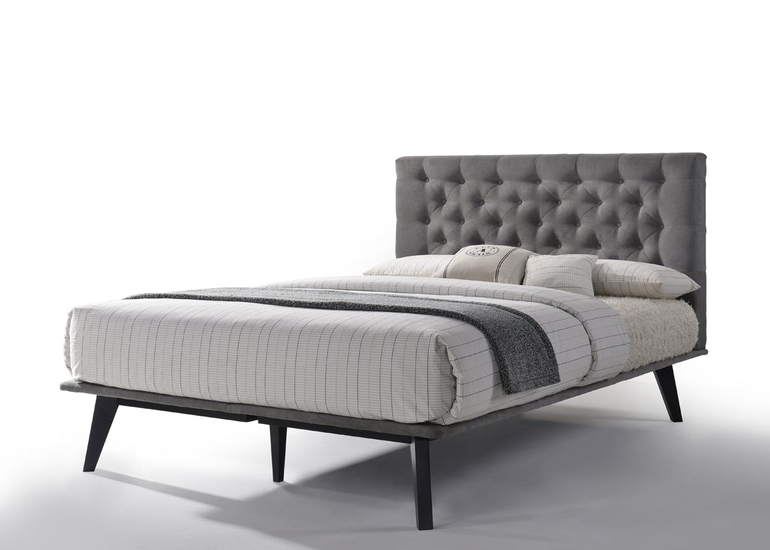 Modrest Gibson Modern Grey Fabric Bed