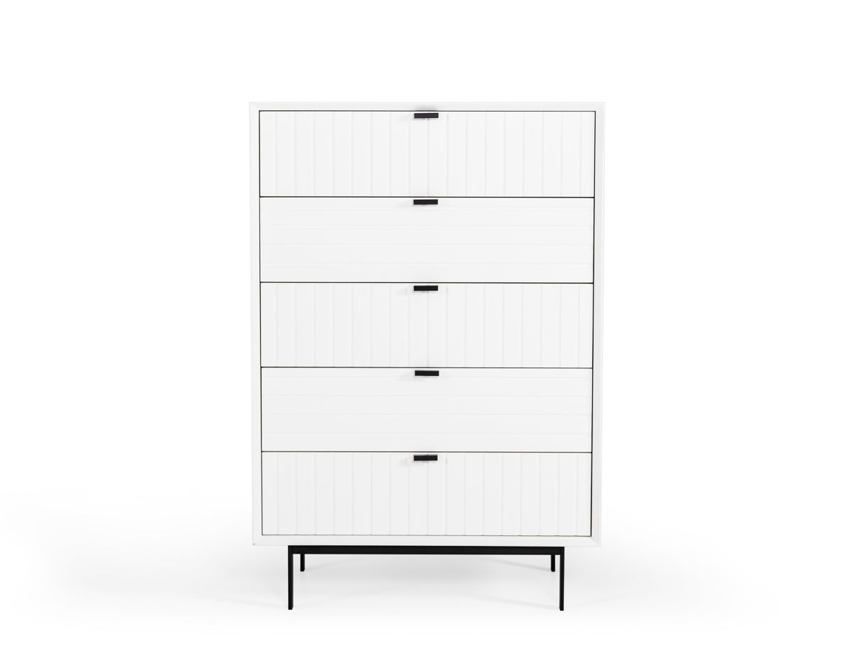 Nova Domus Valencia Contemporary White Chest