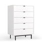 Nova Domus Valencia Contemporary White Chest