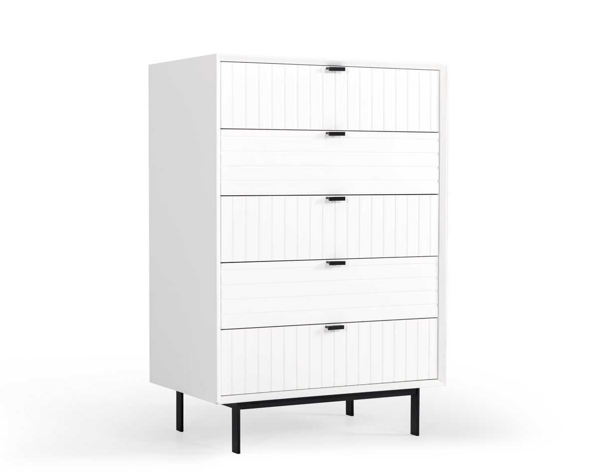Nova Domus Valencia Contemporary White Chest