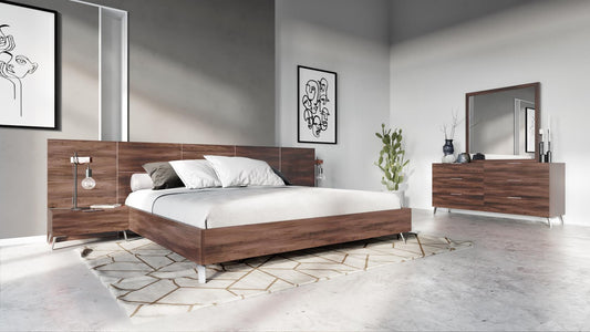 Nova Domus Brooklyn Italian Modern Walnut Bed