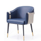 Modrest Calder - Blue & Beige Bonded Leather Dining Chair