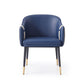Modrest Calder - Blue & Beige Bonded Leather Dining Chair