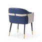 Modrest Calder - Blue & Beige Bonded Leather Dining Chair