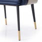 Modrest Calder - Blue & Beige Bonded Leather Dining Chair