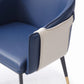 Modrest Calder - Blue & Beige Bonded Leather Dining Chair