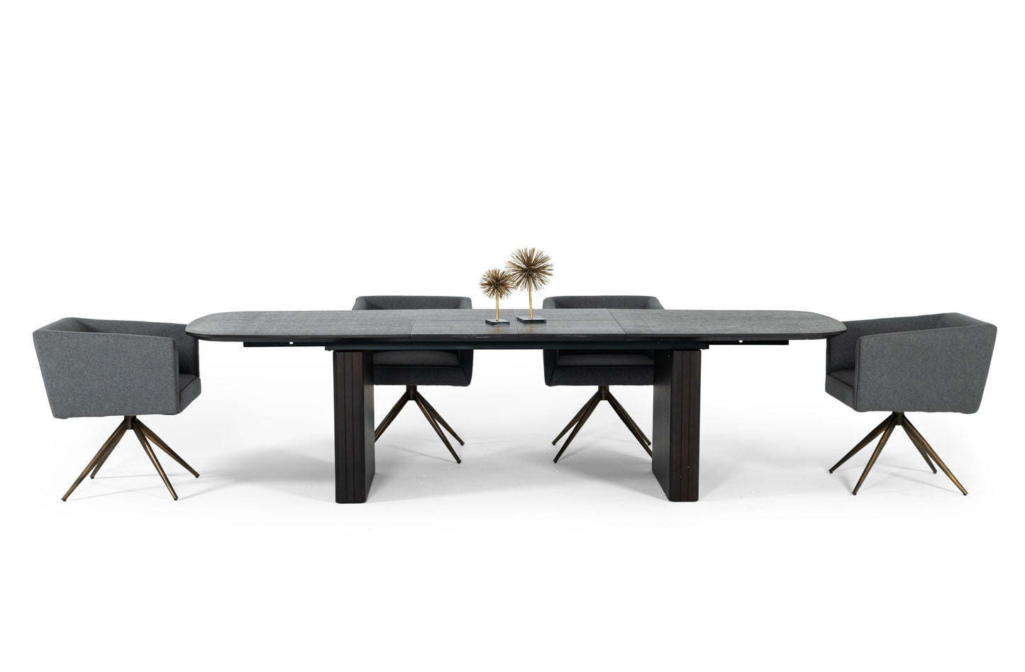 Modrest Calhoun - Modern Smoked Oak Extendable Dining Table
