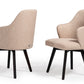 A&X Caligari Modern Beige Fabric Dining Chair (Set of 2)