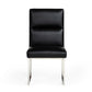 A&X Carla - Modern Black Leatherette Dining Chair (Set of 2)
