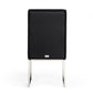 A&X Carla - Modern Black Leatherette Dining Chair (Set of 2)