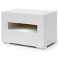 Modrest Ceres - Modern LED White Lacquer Nightstand