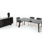 Modrest Chadwick Modern Ebony & Rosegold Dining Table