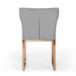 Modrest Chadwick Modern Grey Velvet & Rosegold Dining Chair