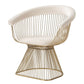 Modrest Chandler - Modern Beige Velvet & Gold Dining Chair