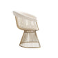Modrest Chandler - Modern Beige Velvet & Gold Dining Chair