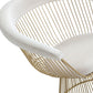 Modrest Chandler - Modern Beige Velvet & Gold Dining Chair