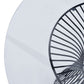 Modrest Chandler - Modern Round Glass & Black Stainless Steel Dining Table