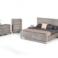 Modrest Charlene Modern Grey Elm & Stainless Steel Bed