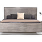 Modrest Charlene Modern Grey Elm & Stainless Steel Bed