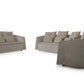 A&X Talin Modern Beige Fabric Sofa set