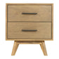 Modrest Claire - Contemporary Natural Light Mocha Acacia Nightstand