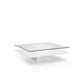 Modrest Clarion - Modern White & Clear Glass Coffee Table