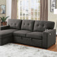 Dark Gray Sectional w/ Pull Out