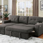 Dark Gray Sectional w/ Pull Out