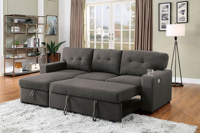 Dark Gray Sectional w/ Pull Out