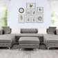 Modern Navy Flannelette Sectional