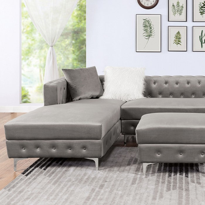 Modern Navy Flannelette Sectional