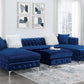 Modern Navy Flannelette Sectional