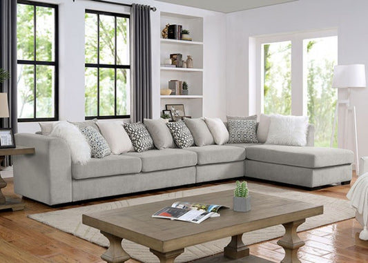 Light Gray Chenille Sectional