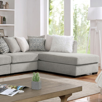 Light Gray Chenille Sectional