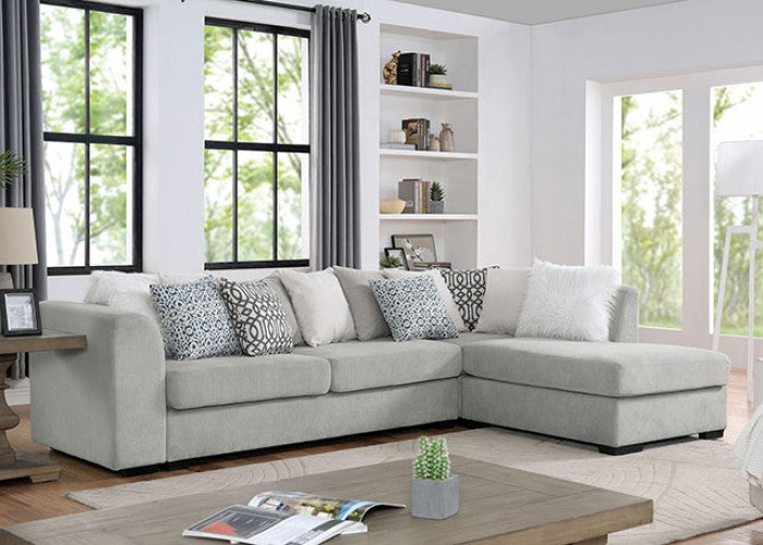 Light Gray Chenille Sectional