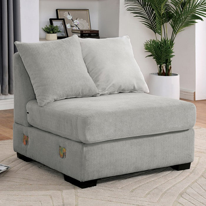 Light Gray Chenille Sectional