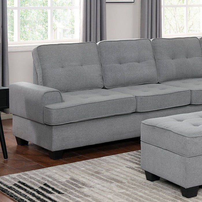 Gray Tufting Sectional