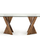 Modrest Corbin Modern Walnut & Glass Dining Table