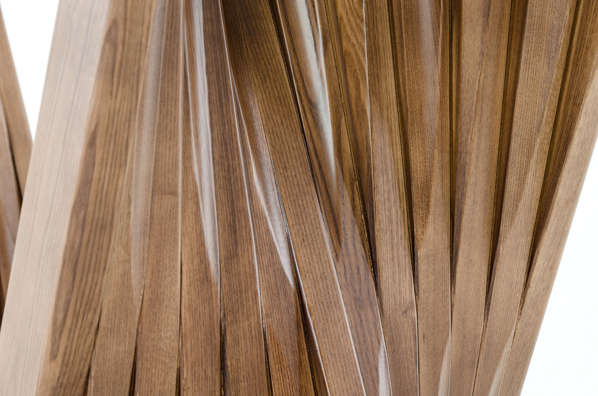 Modrest Corbin Modern Walnut & Glass Dining Table