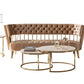 Divani Casa Courtney - Beige & Gold Fabric Sofa