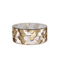 Modrest Javier Modern Glass & Gold Round Coffee Table