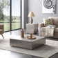 Modrest Anvil Modern Brushed Stainless Steel End Table